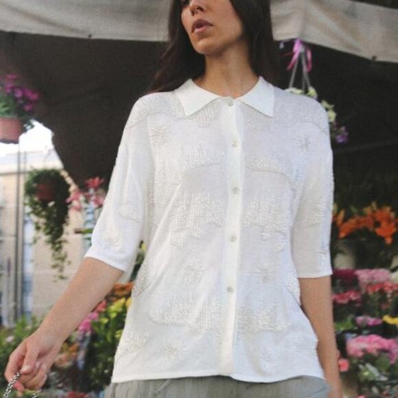 Zara Beaded Sweater Shirt - MEDIUM - Picture 3 of 7